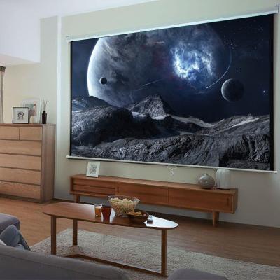 China CE Certified Wall Mounted 72 4:10 Inch Powered Electric Self-lock 4k Projection Screens for sale