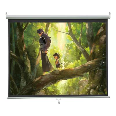 China Popular Hot Selling 120 Inch Wall Mounted 16:9 Motorized Projector Auto-lock 180 Degree Curved Projection Screen for sale