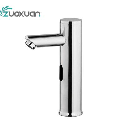 China Sense Faucets Hot Selling Sensor Basin Taps Basin Faucets Hose Save 30% Cold/Hot Water Single Handle Single Hole Brass Chrome Deck Mounted Z&X for sale