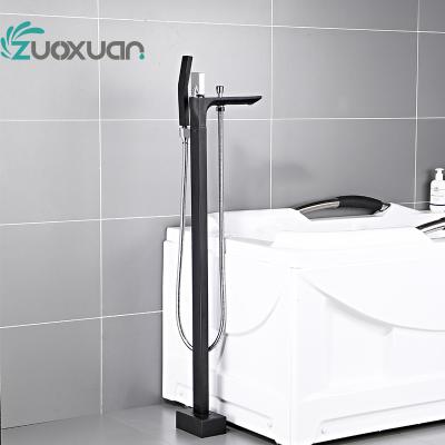 China Without Slide Bar Design Floor Standing Square Tub Faucet Good for sale