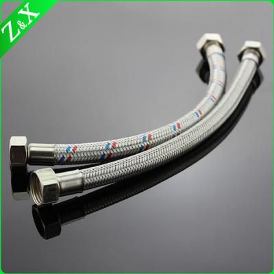 China Water Connection Brained Flex Pipe Stainless Steel Plumbing Hose Bar 10 Max 5 Years 90 Degree Max NC; ZHE Nitril ZX-201 ZX-201 Brass for sale