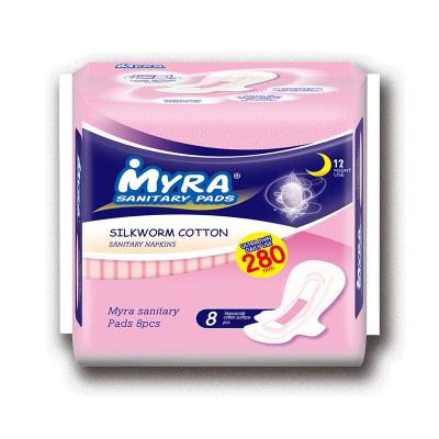 China MYRA Private Label Napkin Hygienic Super Absorbent Wood Pulps Cotton Anion Organic Sanitary Pads For Women for sale