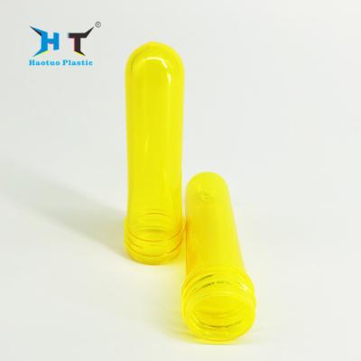 China pré-forma cosmética plástica da garrafa do ANIMAL DE ESTIMAÇÃO do amarelo do pescoço 25g Transparen de 24mm à venda