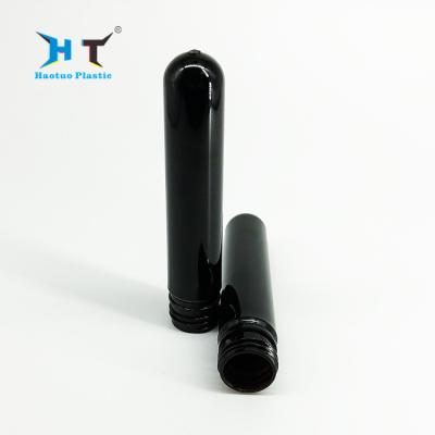 China 40g 28mm Neck Solid Black Color Perfume Cosmetic Plastic Spray Bottles Preform for sale