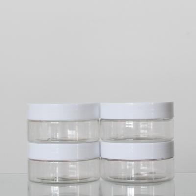 China Round Shape PET Plastic Jars Colorful 80 Ml Capacity With Screw Caps for sale