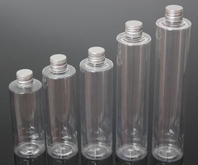 China Plastic PET 200/250/280/350/400ml Round Shape Transparent Color Bottle For Cosmetic for sale