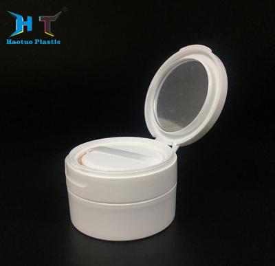 China Small PP Plastic Jars , Portable Mirror Cosmetic Loose Powder Jar for sale