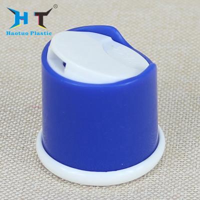 China 28 / 415 Shiny Bule Shampoo Bottle Cap , Disk Top Cap Color Spray Painting for sale