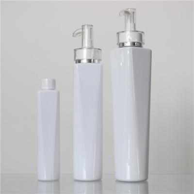 China Weißes LUXUSHAUSTIER kosmetische Flasche, kosmetische Pumpflaschen 120ml 300ml 400ml zu verkaufen