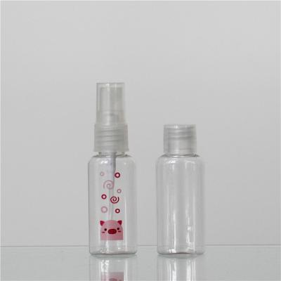 China Small Clear 25 Ml Plastic Bottles Custom Printing PET Material SGS Approved for sale