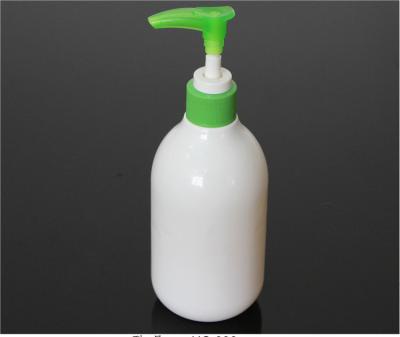 China 300ml Round Plastic Lotion Bottles , White Plastic Bottle With Pump Dispenser for sale