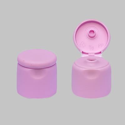 China 28mm Pink Butterfly Flip Top Plastic Caps Apply To Baby Shower Gel Bottles for sale