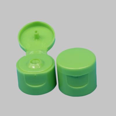 China Polish Lotion Flip Top Dispensing Caps 20 / 410 Green Color Bottle Cap Closures for sale