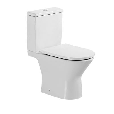 China China Double-Flow Ceramic Ceramic Rimless Bathroom Cheap Nano-glazed Two Piece Toilet for sale