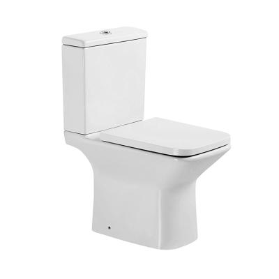 China Price Chinese Sanitary Ware Ceramic Washdown WC Ware Design Double-Flow Rimless Bathroom Two Piece Toilet for sale