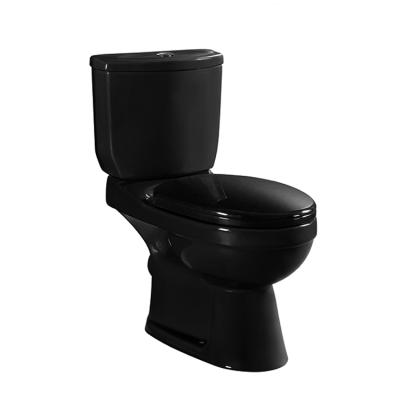 China Double-Flow Amazon Recommended Sanitary Ware South Africa Colored Ceramic Washdown Two Piece Toilet for sale