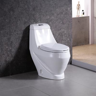 China Double-Flow Amazon Success Mid WC Ware One Piece Toilet Large East Hole Sanitary Washdown for sale