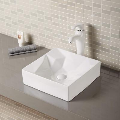 China Good Price Modern Design Bathroom Facilities Slim Edge Ceramic Bathroom Sink for sale