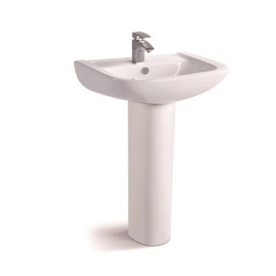 China China Modern Bathroom Ware Pedestal Sanitary Sink Ceramic Hand Wash Basin With Pedestal for sale