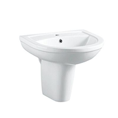 China Factory Price Modern Modern Bathroom Wall Mounted Half Sink Semi Pedestal Sink Pedestal for sale