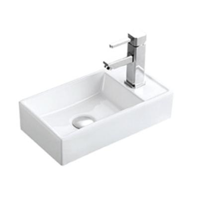 China Small Size Rectangular Ceramic Wall Hung Corner Wash Basin of Modern Bathroom Sanitary Ware for sale