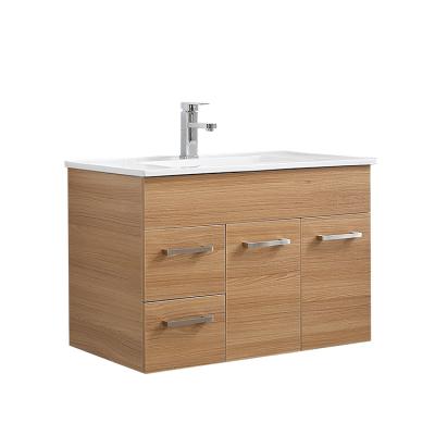 China Modern good price modern MDF and PVC bathroom cabinet for bathroom vanity with ceramic basin for sale