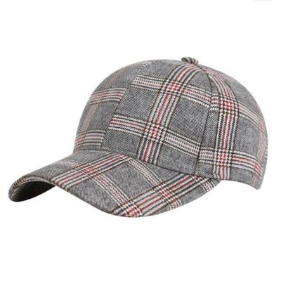 China COMMON Hot Sales Colors Sports Hat Check Pattern Plaid Customized Casual Gorras Baseball Hats For Unisex for sale