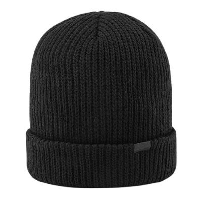 China JOINT Hot Sale Customized Logo Unisex Winter Wear Solid Color Thermal Knitted Hat Beanie for sale