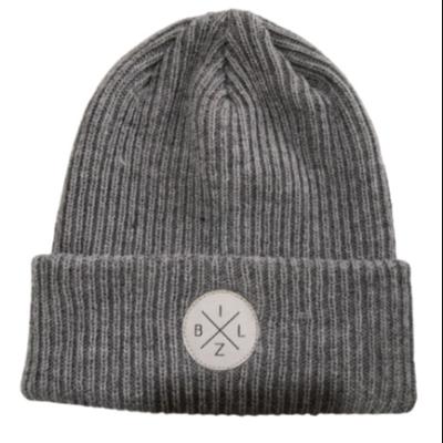 China Customized Casual Skullcap COMMON Logo Unisex Thermal Winter Soft Solid Color Knitted for sale