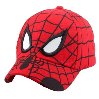 China Character Wholesale Customized Casual Wear Spiderman Pattern Baseball Cap Kids Swimming Hat for sale