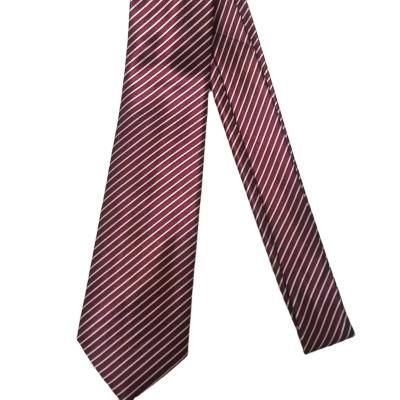 China Fashionable Custom Cheap Tie Woven Polyester Mens Striped Neck Ties With Logo for sale