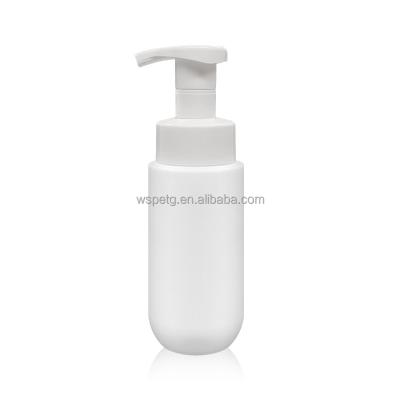 China 260ml PET Cosmetic Skin Care Foam Pump Dispenser Bottle White Bathroom Foaming Soap Pump Bottle for sale