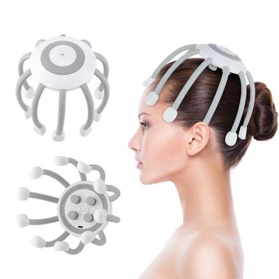 China Head Hot Selling Claw Hand Held Silicone Octopus Automatic Spider Heating Vibrating Scalp Electric Head Massager for sale