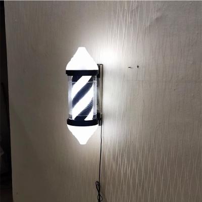 China Mini 88cm Black Blue White 3ft Red Modern Light Tower Wall Hanging Fashion Barber Pole Sign For Barbershop Salon Use for sale