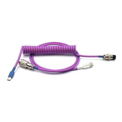 China COMPUTER 4pin 5pin aviation spring cable usb type-c to gx16 to usb a flex keyboard cable for sale