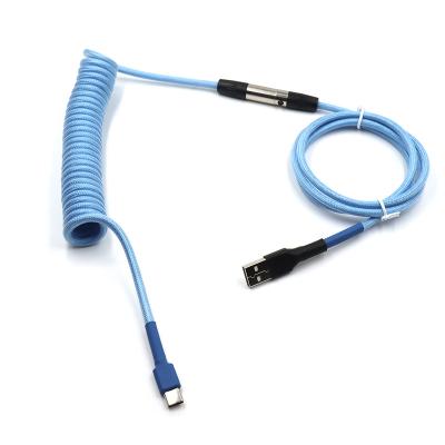 Китай Custom Coiled Type COMPUTER C Mini Micro USB XLR 5pin Cable For Mechanical Keyboard With OB Flyer продается