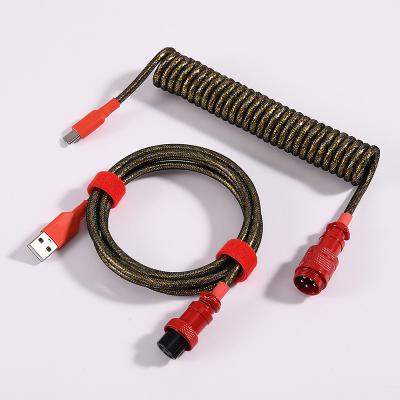 China Multi type c usb cable keyboard function data transfer data transfer mechanical cable gx16 aviation nylon gx16 usb cable aviator c for sale