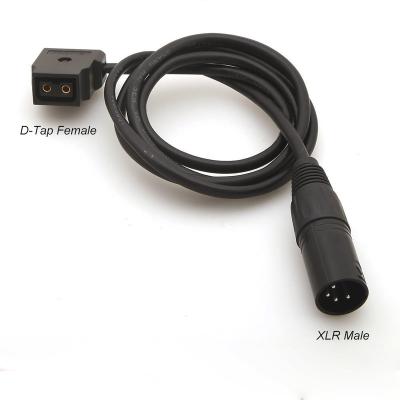 China Automotive D Tap Male To Female 4pin XLR Cable For Power Supply Battery Adapter for sale