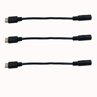 China Industrial power laptop adapter dc tips dc5.5*2.1 female to type-c cable for sale