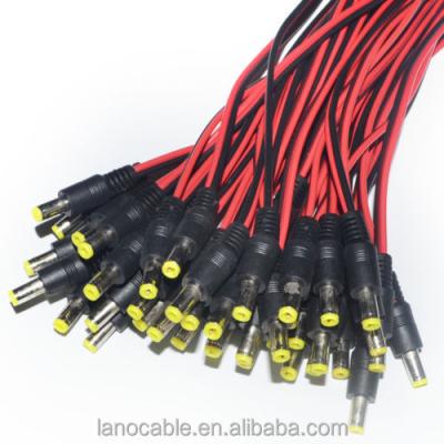 China Power Plant 12V DC Power Pigtail Male 5.5*2.1mm Cable Plug Wire For CCTV Security for sale