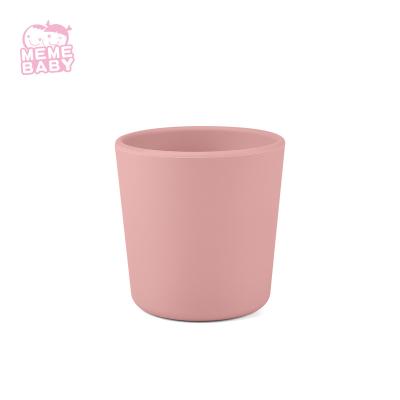 China BPA Free Mini Water Drinking Cup Reusable Toddler Soft High Quality Durable Silicone Infant Baby LFGB Cup for sale