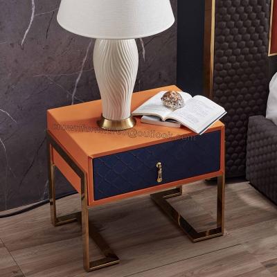 China Modern Customed Modern Nightstand Bedroom Furniture Luxury Hotel Bedside Table For Home Furniture for sale