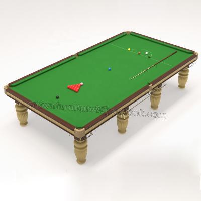 China (Size)customized hot sale professional adjustable star standard 12ft solid wood normal billiard table in china for sale