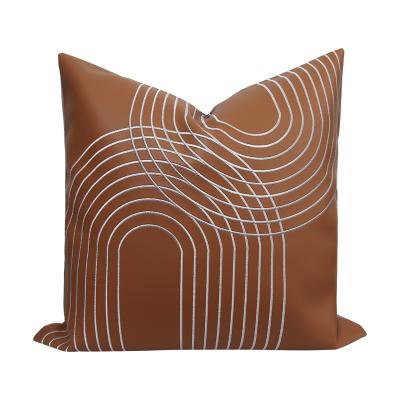 China Rectangular Anti-Static Striped Corduroy Pillowcase Cushion Cover For Lumbar Spine for sale