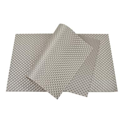 China New Oilproof PVC Taupe 45CM Embossed Leather Easy-to-Clean Place Mat Table Runner for sale