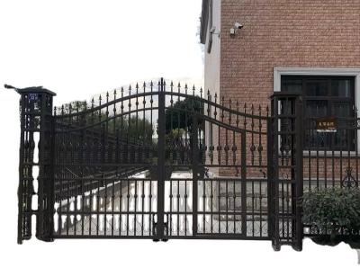 China Traditional Outdoor Aluminum Metal Garage Galvanized Steel Farmhouse Villa Driveway Gate for sale