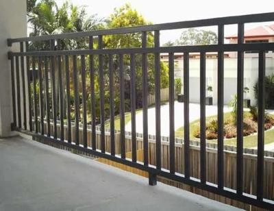 China Easily Assembled Residential Boundary Spear Top Galvanized Steel Exterior Security Balcony Fence for sale