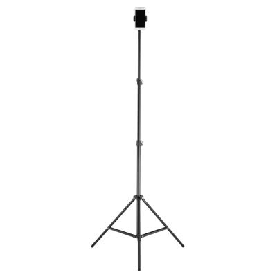 China Professional Tripod Stand 2.1m Photography Light Tripod Stand Up Black Aluminum Or Iron Mobile Phone Camera Tripod For Smartphone for sale