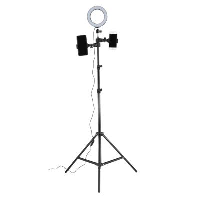 China Tripod Photography Light Stand 2.1 Meters Mobile Phone Tripod Stand Microphone Bracket Camera Tripod Live Light Stand for sale