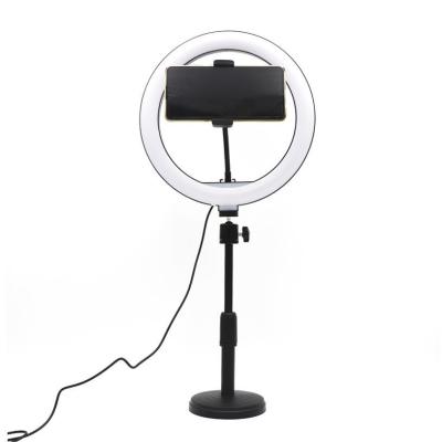 China 10 Inch USB Tik Tok Light Stand LED Ring Light With Tripod Stand Clip PORTABLE Video Lamp Selfie Fill Makeup Selfie Clip for sale